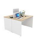 Ver imagem 3 de Estação de Trabalho Mesa Plataforma Escritório 1200x600 2 Lugares