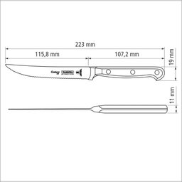 Faca para Churrasco e Frutas Century com Lâmina em Aço Inox e Cabo em Policarbonato 5" - 2