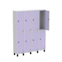 Ver imagem 3 de Armário Locker Guarda Volume Aço Light 8 Portas 138x179,5cm