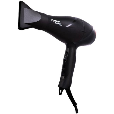 Secador de Cabelo Black Ion 2000W Iônico 2 Temperaturas Preto Taiff 110V