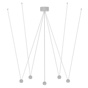 Pendente Led Aluminio Branco 21w 3000k Marionete