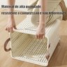 Cesto Roupa Suja Dobrável com Rodinhas 50cm Organizador Multiuso - 5