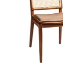 Ver imagem 4 de Cadeira para Mesa de Jantar Leidy 44cm Madeira Maciça | Courino Caramelo - Sallar Home