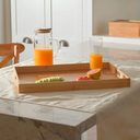 Ver imagem 2 de Bandeja Retangular com Alça Grande Sense Bandeja de Bambu Bandeija Café da Manhã Cantinho do Café De