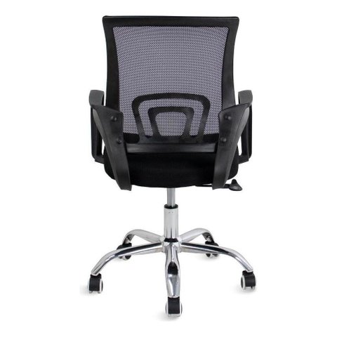 Cadeira Giratória de Escritório Preta Con Rodinhas Executiva Marca Home House