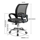 Ver imagem 4 de Cadeira Giratória de Escritório Preta Con Rodinhas Executiva Marca Home House