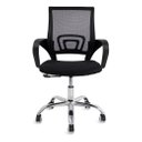 Ver imagem 3 de Cadeira Giratória de Escritório Preta Con Rodinhas Executiva Marca Home House