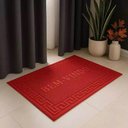 Ver imagem 3 de Tapete Porta Entrada Casa Comercio Capacho Veludo Base Antiderrapante Impermeavel Vermelho