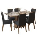 Ver imagem 2 de Conjunto Sala de Jantar Tampo de Vidro 6 Cadeiras Rustic/Oxford Azaleia Madesa