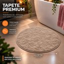 Ver imagem 5 de Kit Tapete para Banheiro Veneza Toque de Seda Redondo 0.66cm Cor:Bege;Quantidade:2 Unidades