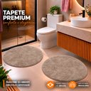 Ver imagem 3 de Kit Tapete para Banheiro Veneza Toque de Seda Redondo 0.66cm Cor:Bege;Quantidade:2 Unidades