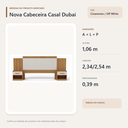 Ver imagem 3 de Cabeceira Casal Dubai Extensível com 2 Criados Cinamomo Off White Formimóveis