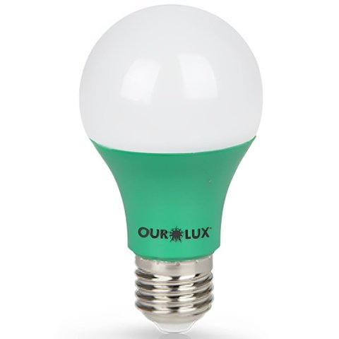 Lâmpada Superled Ouro 60 Colors 7 Watts Verde Bivolt - 05454 - Ourolux Superled Ouro 60 Colors 7w Ve