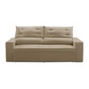 Ver imagem 3 de Sofá Retrátil e Reclinável 3 lugares com Molas 1,80m Laisa Suede Bege Madelina Decor