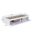 Ver imagem 4 de Cama Solteiro Baú Juvenil com 2 Portas Basculantes 80 Tókio Branco