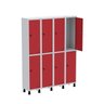 Armário Locker Guarda Volume Aço Light 8 Portas 138x179,5cm - 2