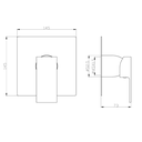 Ver imagem 3 de Kit Ducha Quadrada 20x20 Slim e Acabamento para Registro Monocomando Base Deca Alavanca Rose-gold