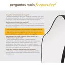 Ver imagem 5 de Espelho Curves Decorativo Orgânico 150x50 para Sala Quarto Banheiro C/ Moldura Couro Ecológico
