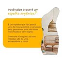 Ver imagem 6 de Espelho Curves Decorativo Orgânico 150x50 para Sala Quarto Banheiro C/ Moldura Couro Ecológico