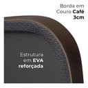 Ver imagem 3 de Espelho Curves Decorativo Orgânico 150x50 para Sala Quarto Banheiro C/ Moldura Couro Ecológico