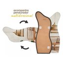 Ver imagem 4 de Espelho Curves Decorativo Orgânico 150x50 para Sala Quarto Banheiro C/ Moldura Couro Ecológico