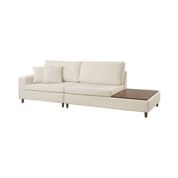 Sofá Living Lotus com Apoio Lateral Direita 2,40m em Linho - 1