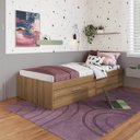 Ver imagem 1 de Cama Solteiro Baú Juvenil com 2 Portas Basculantes 80 Tókio Marrom/Mel