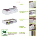 Ver imagem 6 de Cama Solteiro Baú Juvenil com 2 Portas Basculantes 80 Tókio 