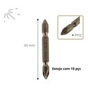 Ver imagem 3 de Kit Jogo Bits Ponta Dupla Ph2 65 Mm C/ 20 Peças Hammer
