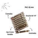 Ver imagem 2 de Kit Jogo Bits Ponta Dupla Ph2 65 Mm C/ 20 Peças Hammer