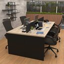 Ver imagem 1 de Estação de Trabalho Mesa Plataforma Escritório 1200x600 4 Lugares