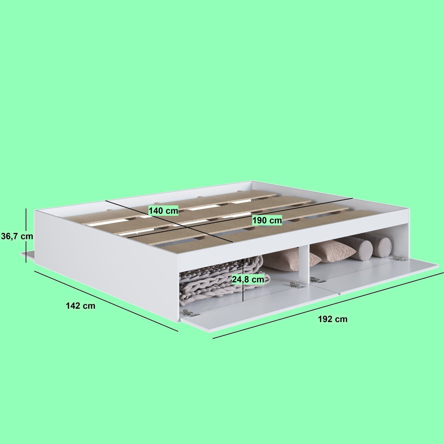 Cama Casal com 4 Portas 140 Tókio para Quarto - 4