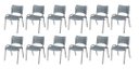 Ver imagem 2 de Cadeira Iso Base Cinza, Igreja, Escola, Escritório -cinza Kit 12 Peças