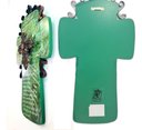 Ver imagem 4 de Cruz Salmo 23 Poliresina Verde Detalhes Metal 36x20