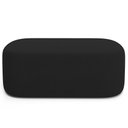 Ver imagem 4 de Cabeceira Cama Box 100cm Lanna com Puff Recamier Doha W01 Suede Preto - Lyam Decor