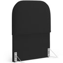 Ver imagem 7 de Cabeceira Cama Box 100cm Lanna com Puff Recamier Doha W01 Suede Preto - Lyam Decor