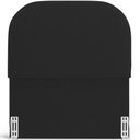 Ver imagem 3 de Cabeceira Cama Box 100cm Lanna com Puff Recamier Doha W01 Suede Preto - Lyam Decor