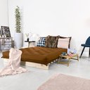 Ver imagem 2 de Futon Casal Tokio Sofa Cama Caramelo Com Madeira Maciça