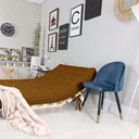 Ver imagem 3 de Futon Casal Tokio Sofa Cama Caramelo Com Madeira Maciça