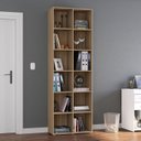 Ver imagem 5 de Kit Estante para Livros com 12 Nichos 221CMX148CM Caracol Marrom/Castanho