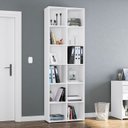 Ver imagem 3 de Kit Estante para Livros com 12 Nichos 221cm x 222cm Caracol Branco