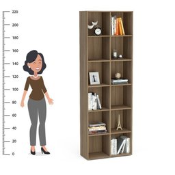 Kit Estante para Livros com 12 Nichos 221cm X 222cm Caracol - 11