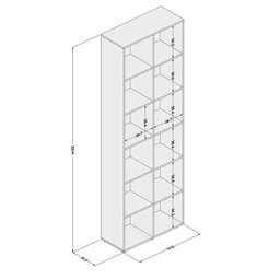 Kit Estante para Livros com 12 Nichos 221cm X 222cm Caracol - 9