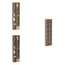 Ver imagem 2 de Kit Estante para Livros com 12 Nichos 221cm x 222cm Caracol Marrom/Castanho