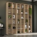 Ver imagem 1 de Kit Estante para Livros com 12 Nichos 221cm x 222cm Caracol Marrom/Castanho