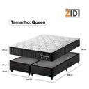 Ver imagem 4 de Cama Box Queen Bipartido Preto + Colchão Molas Ensacadas Zidi Bahamas 158x198x61cm