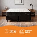Ver imagem 5 de Cama Box Queen Bipartido Preto + Colchão Molas Ensacadas Zidi Bahamas 158x198x61cm