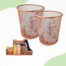 Lixeira e Kit Organizador de Mesa Rose Gold Escritório - 3