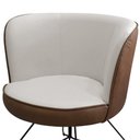 Ver mais imagens de Poltrona Decorativa Chiara Corano Marrom/velosuede Off White - Nexta Casa