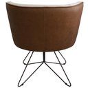 Ver imagem 6 de Poltrona Decorativa Chiara Corano Marrom/velosuede Off White - Nexta Casa